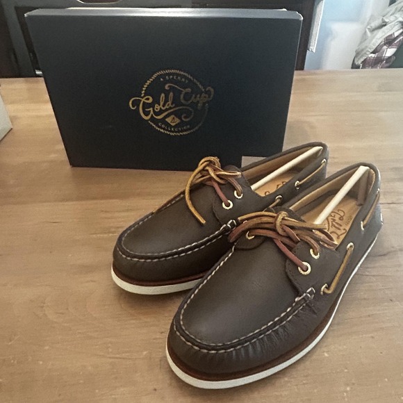Sperry Gold Cup Authentic Original Shoes Mens Size 8 Leather Boat Deck Classic - Picture 1 of 9